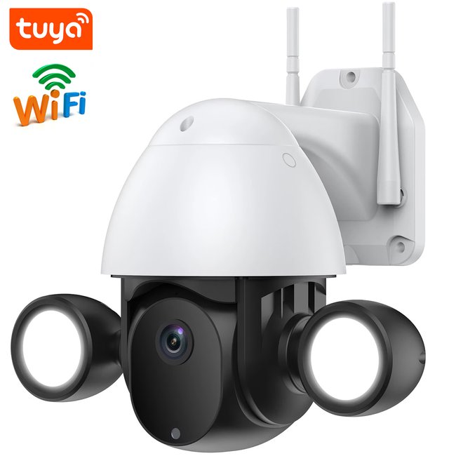 Поворотна вулична WiFi камера відеоспостереження USmart OPC-04W, з прожектором, 3 МП, PTZ, підтримка Tuya 0192 фото