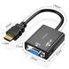 Адаптер, переходник с HDMI на VGA для передачи видео и аудиосигнала Addap HDMI2VGA-01, 1080P