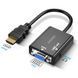 Адаптер, переходник с HDMI на VGA для передачи видео и аудиосигнала Addap HDMI2VGA-01, 1080P