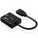 Адаптер, переходник с HDMI на VGA для передачи видео и аудиосигнала Addap HDMI2VGA-01, 1080P
