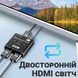 8K HDMI Світч + Розгалужувач двосторонній Bi-Direction Switch на 2 канали Addap HVS-11 | 2в1: перемикач + комутатор 0279 фото 2