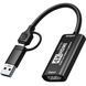 2в1 зовнішня карта відеозахоплення з HDMI на Type-C та USB-A інтерфейси Addap VCC-06, для запису, стримінгу та оцифрування відео, 4K 1096 фото 2
