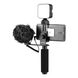 Профессиональный набор для блогера 3в1 Andoer PVK-03 | Стедикам, держатель для смартфона с микрофоном и накамерным светом 7567 фото 12