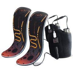 Электронные стельки для обуви с регулируемым подогревом uWarm SE338LB, с 4 типами питания, дышащие, размер 36-46