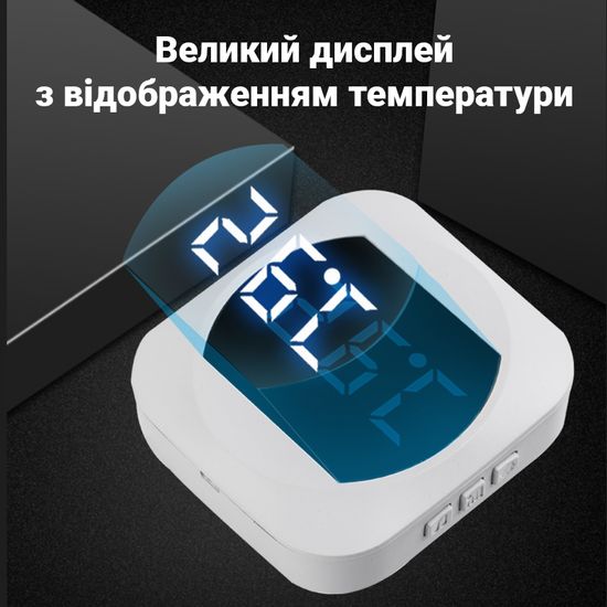 Беспроводной дверной звонок с термометром Digital Lion WDB-05T, с автономной кнопкой, до 150 м, белый 7505 фото