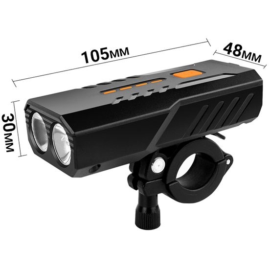 Велосипедний ліхтар із функцією Powerbank Bike Light BC25 Pro | передня фара з кріпленням на кермо 0046 фото