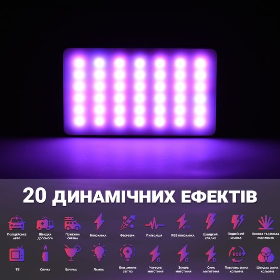 УЦІНКА! Світлодіодна RGB накамерна лампа, заповнююче відео світло для студії Andoer W140RGB | Кольорова LED панель, 8W 00004 фото