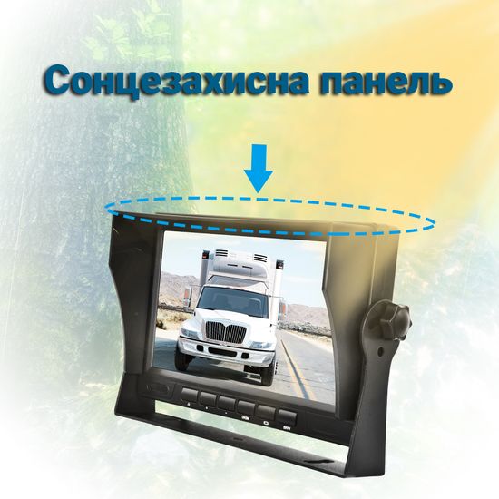 Паркувальний комплекс для вантажних автомобілів Podofo Z2108, камера заднього виду + монітор 7" 7568 фото
