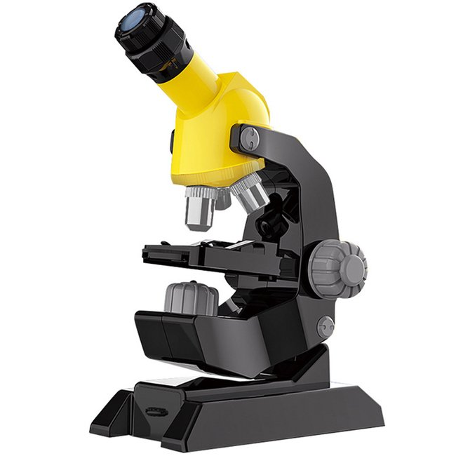 Якісний дитячий мікроскоп для дитини OEM 0046A з збільшенням до 1200х, Жовтий 7663 фото