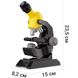 Качественный детский микроскоп для ребенка OEM 0046A с увеличением до 1200х, Желтый 7663 фото 5