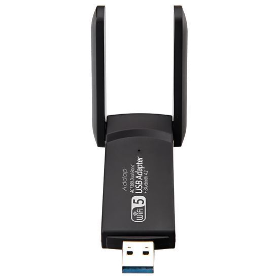 Двохдіапазонний мережевий USB Wi-Fi + Bluetooth адаптер Addap UWA-07 , бездротова мережева карта, 2.4/5GHz, 1300 Mbps 1176 фото