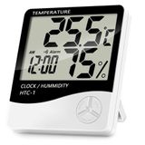 Электронный комнатный термометр гигрометр с часами Uchef HTC-1 3849 фото
