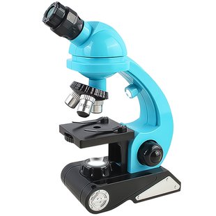 Якісний дитячий мікроскоп для дитини OEM BG002 з збільшенням до 1200х, з тримачем для смартфона, Голубий 7664 фото