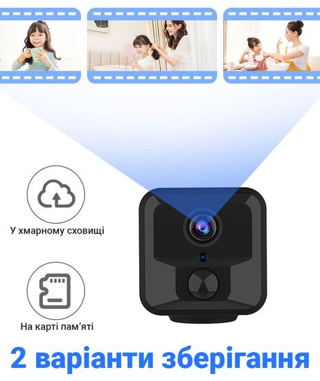 Wi-Fi міні камера CAMSOY S9 1080p з автономною роботою до 8 годин, з PIR датчиком руху і нічним підсвічуванням 6714 фото