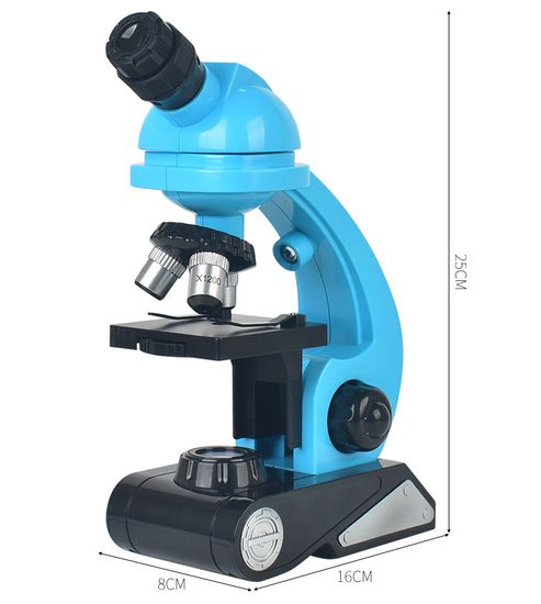 Якісний дитячий мікроскоп для дитини OEM BG002 з збільшенням до 1200х, Голубий 7664 фото