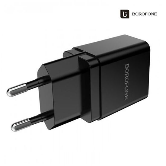 МЗП / USB зарядка - блок живлення Borofone BA19A, 5V, 1.0A, Чорний 7236 фото