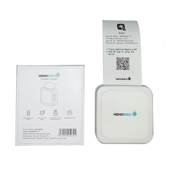 Портативний термопринтер для Iphone & Android смартфонів MemoBird GT1 3786 фото
