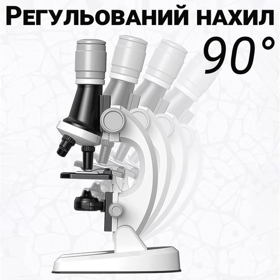 Детский микроскоп для ребенка с 1200х увеличением OEM 1012A-1 для научных исследований, Белый 1099 фото