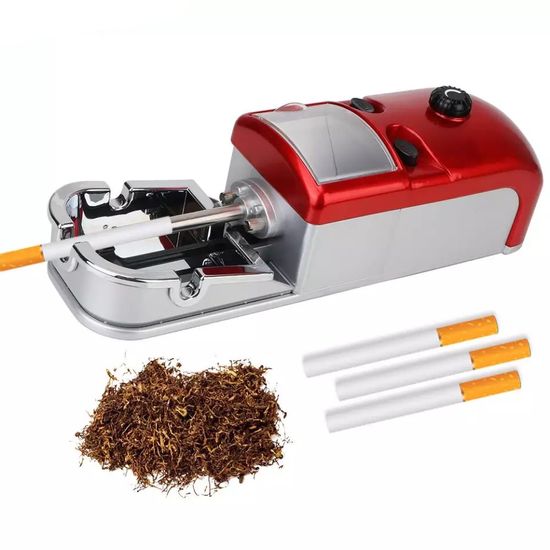 Преміум електрична машинка для набивання сигарет Gerui JL-062A з реверсом, подачею тютюну і регулюванням швидкості, Червона 7522 фото