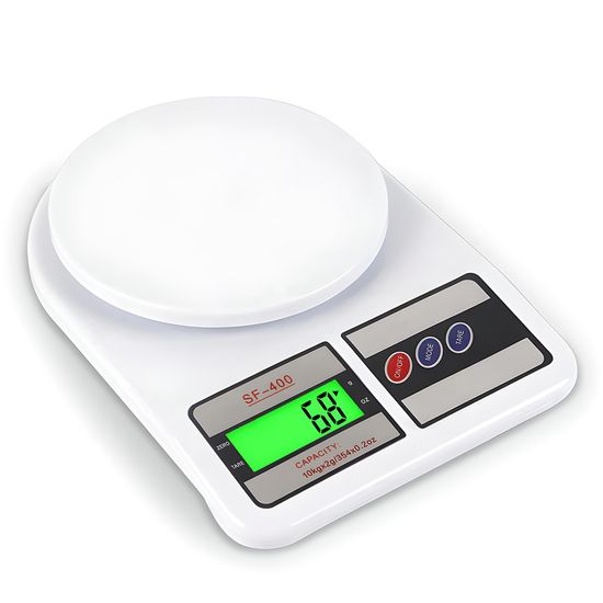 Весы кухонные электронные UChef SF400 до 10 кг с подсветкой, белые 1291 фото