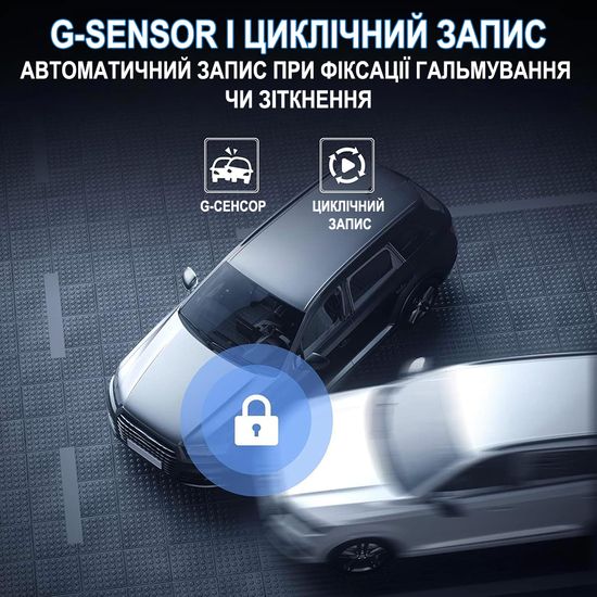 Автомобільне дзеркало заднього виду з відеореєстратором Podofo W8177, з камерою заднього огляду, GPS, Wi-Fi, нічним баченням,  4K 1133 фото