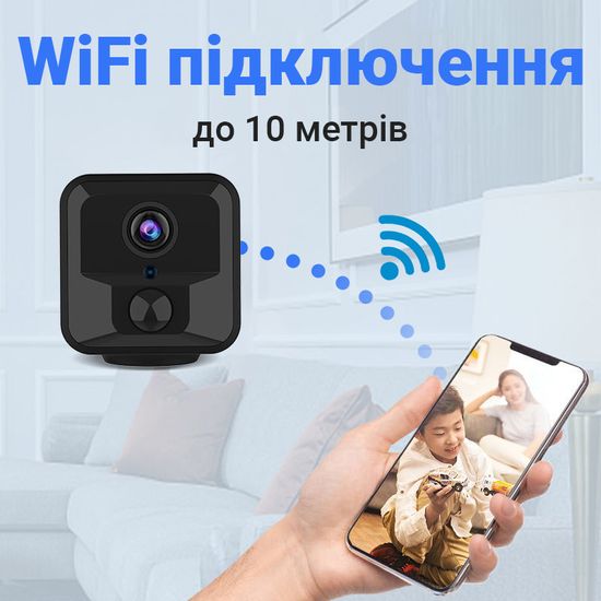 Wi-Fi мини камера CAMSOY S9 1080p с автономной работой до 8 часов, с PIR датчиком движения и ночной подсветкой 6714 фото