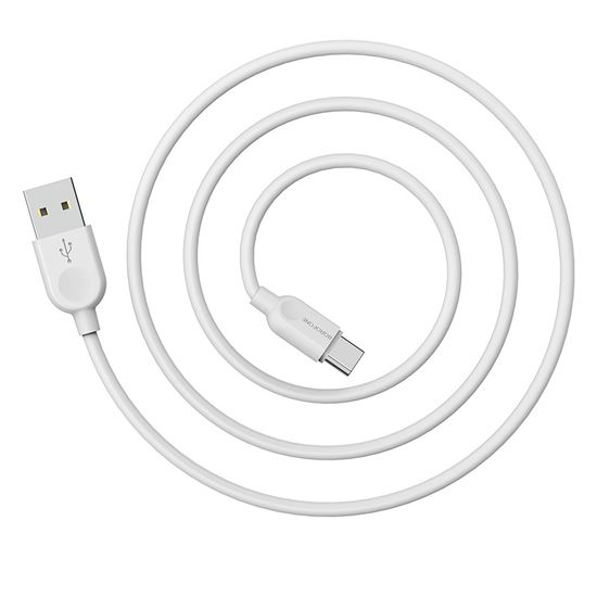 USB - Type-C кабель для смартфона Borofone BX14, 2.4A, Белый, 1m 0019 фото