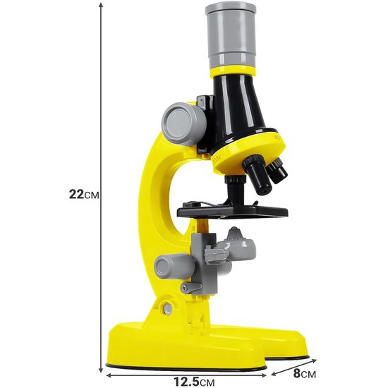 Дитячий мікроскоп для дитини з 1200х збільшенням OEM 1012A-1 для наукових досліджень, Жовтий 1100 фото