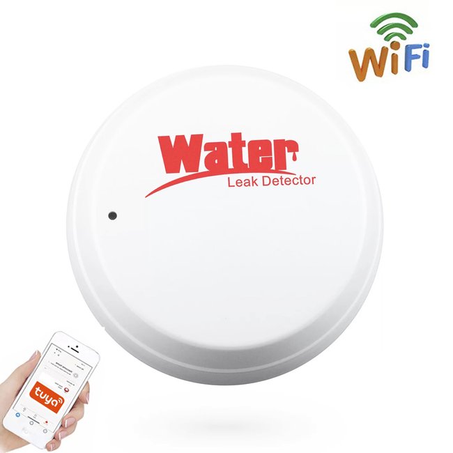 Бездротовий Wi-Fi датчик протікання води USmart LWS-02w, датчик затоплення з підтримкою Tuya, Android & iOS 7715 фото