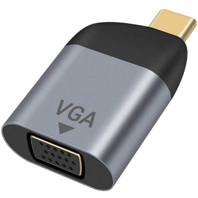 Адаптер, конвертер з Type-C на VGA для передачі відео Addap UC2VGA-01, перехідник для ноутбука, проектора, телевізора, FullHD 1080P