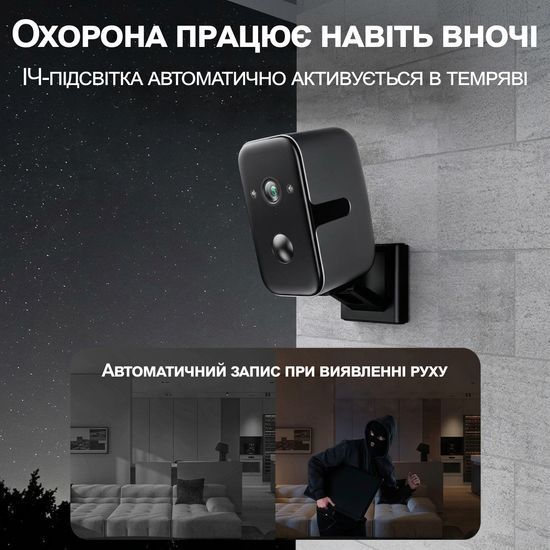 Автономна вулична 4G камера відеоспостереження Camsoy F7G, з датчиком руху, нічним баченням та додатком iOS/Android 1382 фото