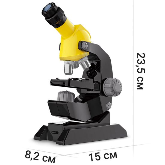 Дитячий науковий набір: мікроскоп OEM 0046A до 1200х + біологічні мікропрепарати 7666 фото
