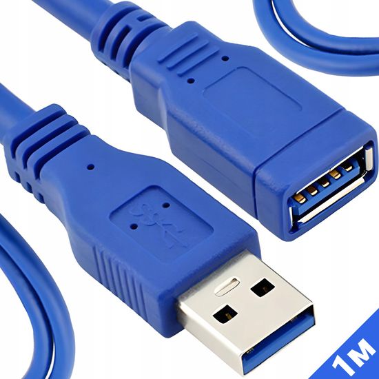 Кабель подовжувач для USB порта Addap UM2F-01, USB 3.0 Male to USB 3.0 Female, 5 Гбіт/с, 1 метр 0196 фото
