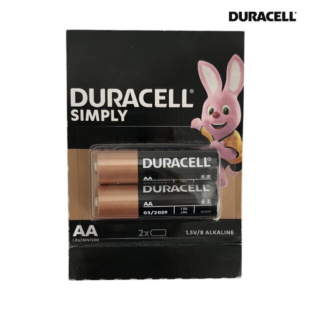 Щелочные батарейки Duracell AA (LR6) MN1500 Basic 2 шт
