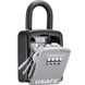 Підвісний металевий міні сейф для ключів uSafe KS-05s, з гачком і паролем, Сірий 0326 фото 3