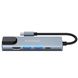 Мультифункціональний USB Type-C хаб / розгалужувач Addap MH-09s, концентратор 5в1: 2 x USB 3,0 + Type-C + HDMI + Ethernet Gigabit 0063 фото 4