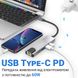 Мультифункциональный USB Type-C хаб / разветвитель Addap MH-09s, концентратор 5в1: 2 x USB 3,0 + Type-C + HDMI + Ethernet Gigabit 0063 фото 8