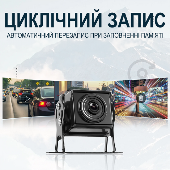 Автомобильный монитор 10.1" с 4-мя камерами заднего вида Podofo A3768, парковочный комплекс для грузовых автомобилей с видеорегистратором, Android Auto/CarPlay, Bluetooth, FM, Wi-Fi 1135 фото