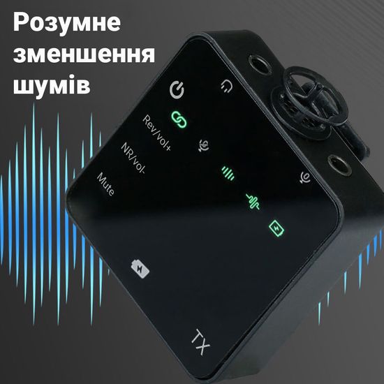 Бездротова радіосистема з петличним мікрофоном для камери та смартфону Savetek GS-P19, радіочастотний мікрофон 2.4 ГГц 0152 фото