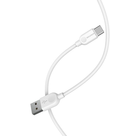 USB - Type-C кабель для смартфона Borofone BX14, 2.4A, Білий, 3m 0021 фото