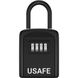Підвісний металевий міні сейф для ключів uSafe KS-05s, з гачком і паролем, Чорний 0327 фото 2