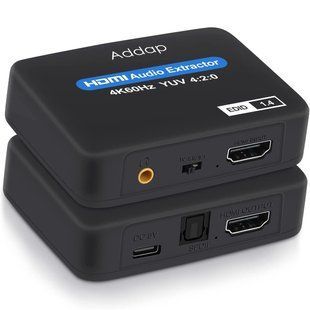 Цифровой HDMI аудио экстрактор, преобразователь звука с HDMI на 3,5мм miniJack и SPDIF 5.1 систему Addap HAE-01, 4K 0198 фото