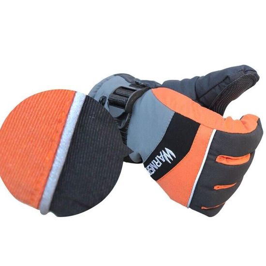 Зимние перчатки с подогревом лыжные uWarm GF0126 с аккумуляторами 2000mAh, до 4-х часов, размер M, оранжевые 6248 фото