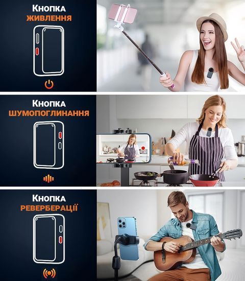 Беспроводная радиосистема с петличным микрофоном Savetek P39 Lightning, петличка для iPhone/iPad 1231 фото