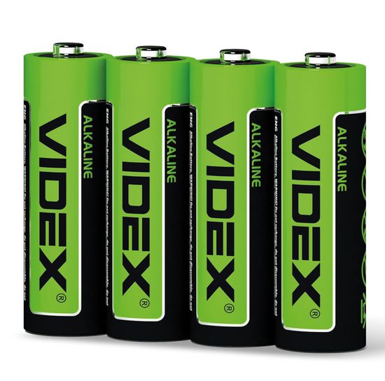 Щелочные батарейки пальчиковые Videx AA (LR6), 4 шт 0023 фото