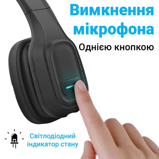 Bluetooth гарнитура для колл-центра с микрофоном Digital Lion M100C, с проводным и беспроводным подключением + USB Bluetooth-адаптер 0067 фото
