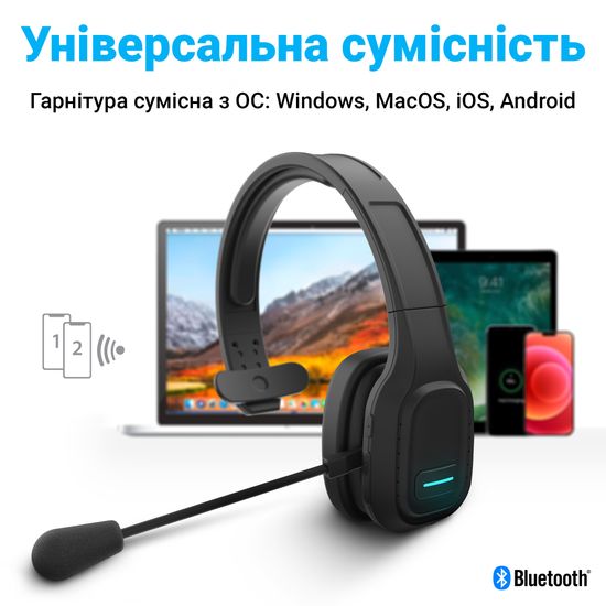 Bluetooth гарнитура для колл-центра с микрофоном Digital Lion M100C, с проводным и беспроводным подключением + USB Bluetooth-адаптер 0067 фото