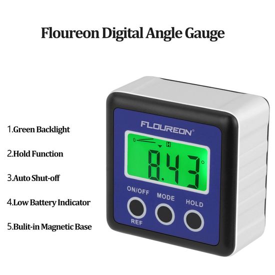 Електронний цифровий кутомір (інклінометр) Floureon DL134 6929 фото