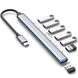 USB Type-C хаб, концентратор / розгалужувач для ноутбука Addap UH-04C, на 7 портів USB, Gray 0287 фото 4