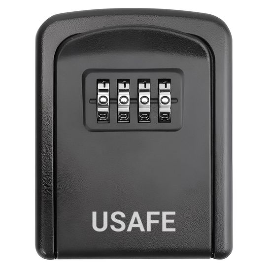 Антивандальный настенный мини сейф uSafe KS-08 для ключей, с кодовым замком, Черный 0154 фото